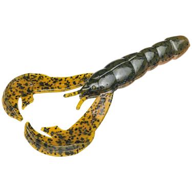 Imagem de Strike King Rage Craw Isca de pesca de 10 cm, larva de plástico macio, pinças realistas, corpo esbelto, 10 cm, pacote com 7