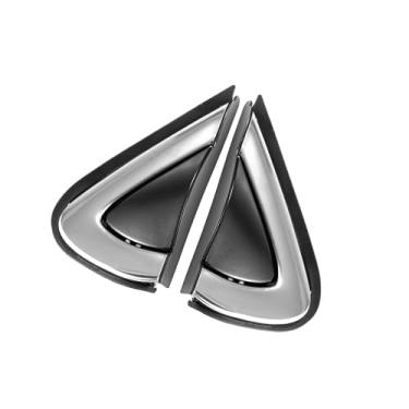 Imagem de Motoforti Espelho de porta dianteira esquerda direita canto guarda-lamas capa triângulo guarnição painel de triângulo retrovisor para Honda CRV 2017-2019 plástico preto 1 par de longa duração