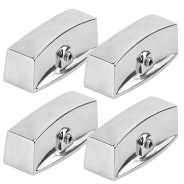 Imagem de GYPNS Maçaneta de válvula de fogão a gás de cozinha, botão de controle de painel de fogão de forno compatível com válvula de gás de queimador de interface de ar em forma de D, botões cromados de