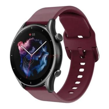 Imagem de Pulseira Silicone Colorida Gtr3 / Gtr3 Pro - Vinho - T-Shirck