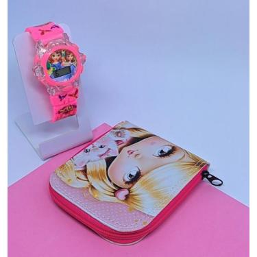 Imagem de Relógio Digital Pisca Luz Led Toca Musica Meninas/Meninas + Carteira I