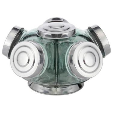 Imagem de Baleiro Giratório De Vidro Tamanho pequeno 22 Cm De Diâmetro Bombonier