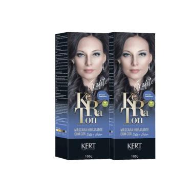 Imagem de Kit 2 Keraton Tonalizante Banho De Brilho Grafite - Kert