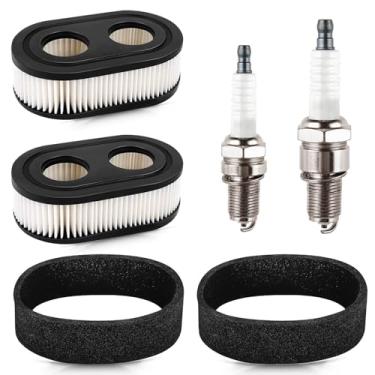 Imagem de Rakiyada 2 peças de filtro de ar 593260 com pré-filtro e vela de ignição serve para motores Briggs and Stratton 500EX 550EX 575EX 625EX 725EXI, peças de filtro de ar para máquinas Toro Recycler 22 e