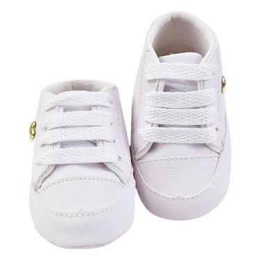 Imagem de Sapatinho Bebe Tenis Cano Longo Menina - Igui Baby, Branco, 16