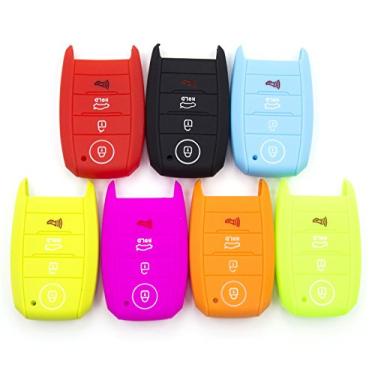 Imagem de Capa de chave inteligente de silicone com 4 botões da LIGHTKOREA 1 peça para carnaval Kia Soul Sedona Niro Sorento Sportage Rio Forte Optima Cerato KoupLIGHTKOREA preto LIGHTKOREA_4Button_Kia_Smart