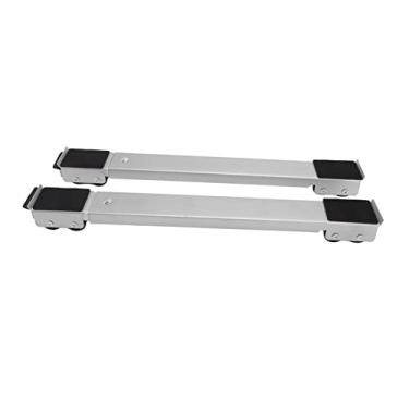 Imagem de 2 Conjuntos de Rodas Móveis de Suporte de Rolo Móvel, Ideais para Mover Eletrodomésticos e Móveis, Máquina de Lavar, Suporte de Geladeira (Prata)
