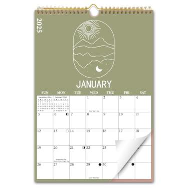 Imagem de Calendário 2024-2025 – Calendário de parede de agora a junho de 2025, Boho Estético Moderno Vertical Pendurado Calendário Grande com Fases da Lua, Perfeito para Organização e Planejamento Mensal, 25