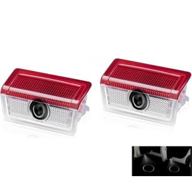 Imagem de LOUEI 2Pcs Porta Luz Logotipo Projetor Laser Ghost Shadow Cortesia Luz Compatível Com Mercedes Benz C W205 A W176 B W246 E W212 W213 Ml W166 Gla Glb Glc Gle Gls (Amg Tags)