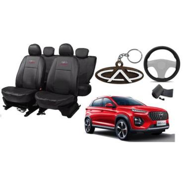 Imagem de Kit capa couro Tiggo 3X Plus 21-22 + qualidade superior - iron tech