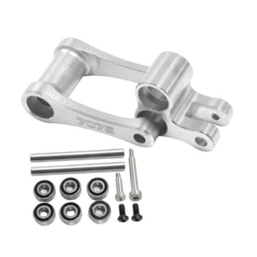 Imagem de Amagogo 7075 Kit e kit de haste de tração traseira Los264001 Braço de direção de freio para Losi Dirt Bike Promoto-MX Atualização Parte DIY, Prata