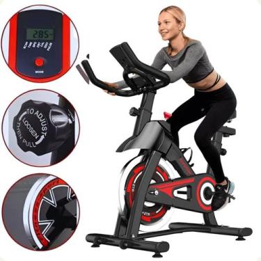 Imagem de Bicicleta Ergométrica Spinning Ajustável  Treino em Casa Vertical  Com