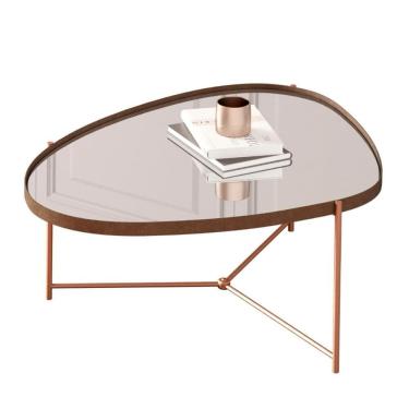 Imagem de Mesa De Centro Orgânica Alamanda Espelhada Castanho Bronze