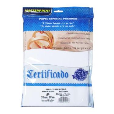 Imagem de Papel Linho Texturizado A4 180g Fosco 50 folhas Masterprint