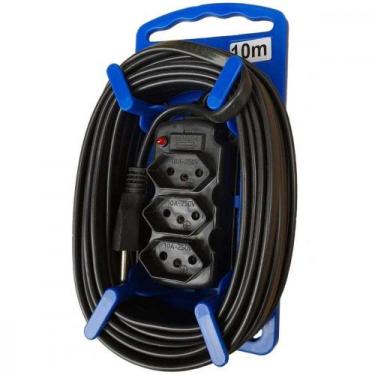 Imagem de Filtro Linha Plastico Asantos Com Fusivel 3Tomadas 2Polo+Terra 5M Com 