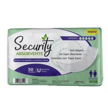 Imagem de Absorvente Geriátrico Pós Parto Incontinência Security - 50 Unidades