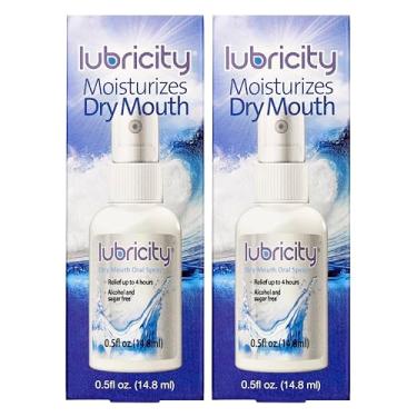 Imagem de Spray bucal Lubricity Dry Mouth - 2 peças de produtos de boca seca para alívio eficiente, spray de boca seca tamanho viagem, hidratante bucal para boca seca, remédios para ILIOS boca seca - 14,2 g