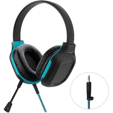 Imagem de Fones de ouvido com fio Gumdrop DropTech com microfone | Cabo de 3,5 mm à prova de mastigação sem emaranhamento e resistente testado contra quedas e confortável para crianças, estudantes, sala de aula