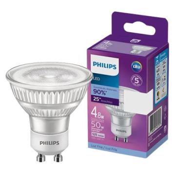 Imagem de Lâmpada Led Dicroica 4.8w Philips GU10 6500k 525lm Fria