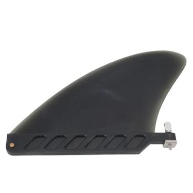Imagem de Cffuvros 4.6in Paddle placa de reposição de barbatana, TPU lines leves de prancha de surf com um design elegante de controle aprimorado, compatível com longboard stand -up (Preto)
