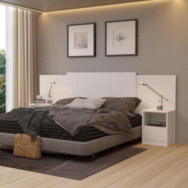 Imagem de Cabeceira para Cama de Casal Extensível 100% MDF Glamour - Móveis Fazz