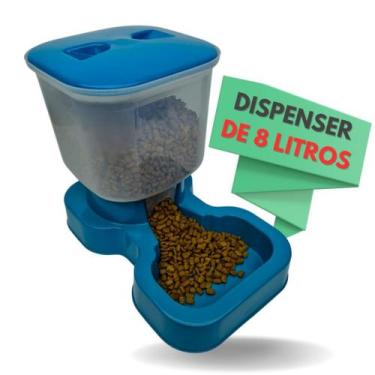 Imagem de Comedouro Automático Cachorro Pet Cães Gatos Grande Porte 8l Pote para