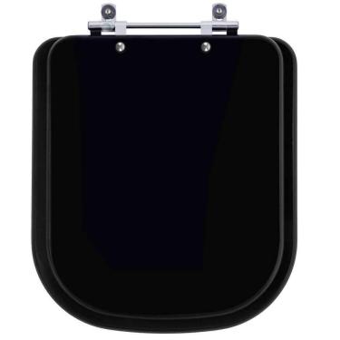 Imagem de Assento Sanitário Debba Matte Black Para Vaso Roca