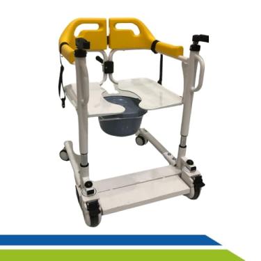 Imagem de Cadeira de Transferência Idoso Acamado 3 em 1 Elevação Remoção e Banho 120KG