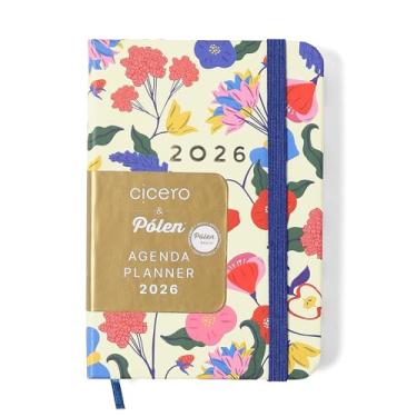 Imagem de AGENDA PLANNER CICEROS 2026 DOCE FLORADA SEMANAL 9X13 CM OFF WHITE