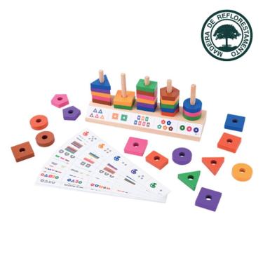 Imagem de Brinquedo Educativo de Madeira Educaplay Geomat Game