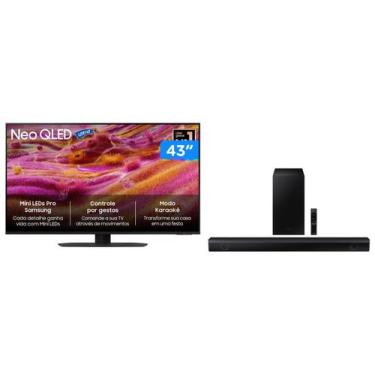 Imagem de Smart TV 43 Samsung 4K Neo QLED QN90F - 120Hz + Soundbar HW-B550/ZD 2.