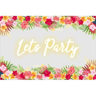 Imagem de Painel de Lona Letys Party Tropical - Fabrika de Festa, 150x100cm
