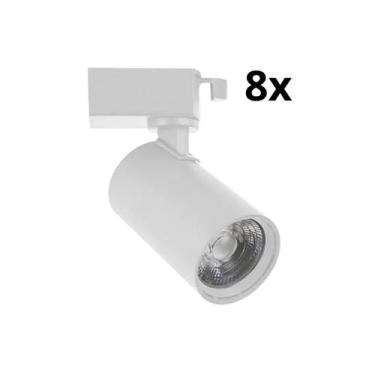 Imagem de Kit 8 black & decker spot led trilho 10w 2700k branco - BLACK&DECKER
