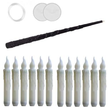 Imagem de Kit 12 Peças Velas Flutuantes Com Varinha Penduradas Mágicas