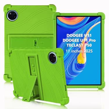 Imagem de ATOOZ Capa para DOOGEE U11 de 11 polegadas, capa infantil de silicone macio para tablet DOOGEE U11 Pro 2025/Teclast P50 com suporte (verde)