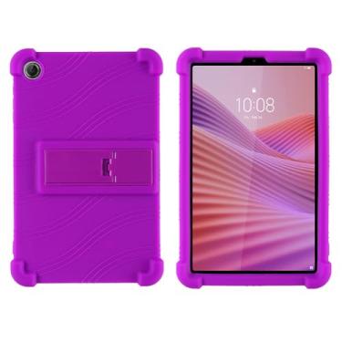 Imagem de QYiiD Capa para Lenovo Tab One 8.7 2025 (TB305FU), capa protetora de borracha macia à prova de choque de silicone leve para tablet Lenovo Tab K9 de 8,7 polegadas, roxa