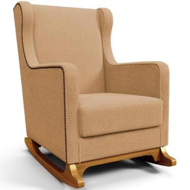 Imagem de Poltrona De Amamentação Com Balanço Mavie L02 Bouclê Mostarda - Lyam D