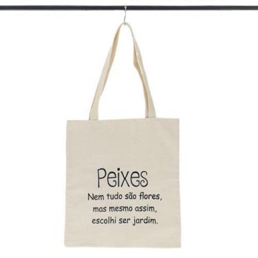 Imagem de Bolsa Ecobag 100% algodão Estampa PEIXES - CARIOCA MAIS
