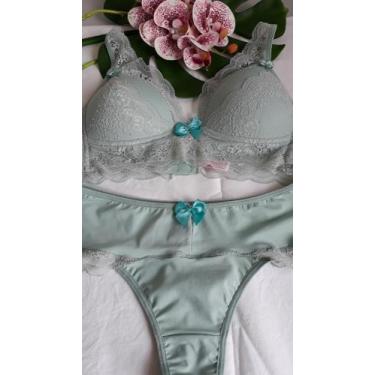 Imagem de Conjunto Calcinha e sutiã fio duplo Referência 1012 cor Eterio - Vitor