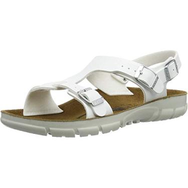 Imagem de Birkenstock Sandálias Femininas de Bico Aberto, Branco, 11-11.5