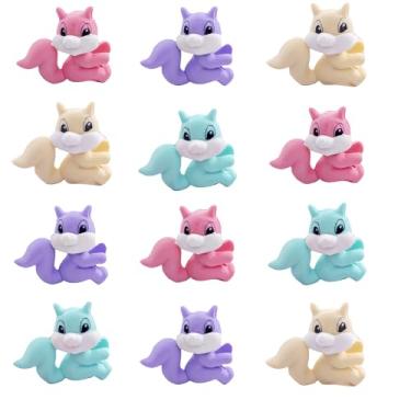 Imagem de Topflier 30 borrachas de animais para lembrancinhas de festa infantil, enchimentos de meias infantis, prêmios de sala de aula, presente de Natal para o dia das crianças (esquilo)