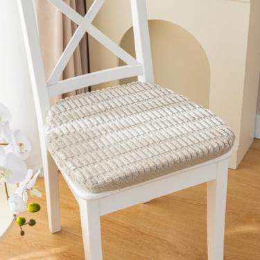 Imagem de Almofadas de cadeira para cadeiras de jantar, pacote com 1/2/4/6, almofadas de assento para cadeiras de sala de jantar, almofadas de cadeira de cozinha em forma de U com laços, almofadas de cadeira