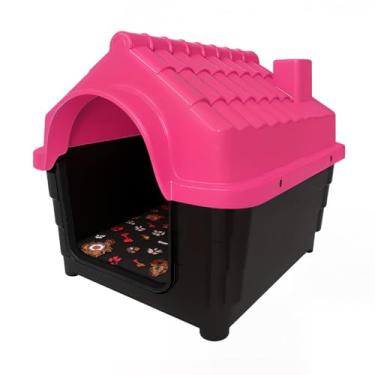 Imagem de Casinha para Cachorro N5 e N6 – Refúgio Confortável e Resistente para Cães de Médio Porte – Proteção Contra Chuva e Vento, Fácil de Limpar(Rosa,Nº5)