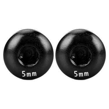 Imagem de RiToEasysports Acessórios de Bicicleta, Tampa de Cobertura à Prova de Poeira para Pedal de Ciclo de Liga de Alumínio M14 5mm 2PCS para Ciclo de Montanha (BLACK)