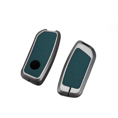 Imagem de Capa anti-riscos de liga de zinco para chave de carro, compatível com BMW X1 U11 / 7 Series G70 I7 X7 G07 LCI IX I20 G09 XM U06 G81 M3 2023(Single shell-green)