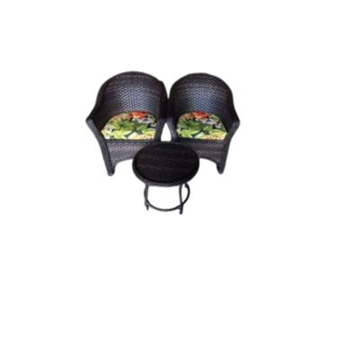 Imagem de Kit 2 Poltronas E Mesinha De Centro Fibra Sintética