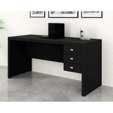 Imagem de Mesa De Computador Me4113 C/ 3 Gavetas Preto - Tecno Mobili