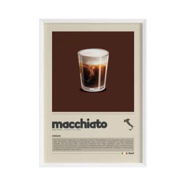 Imagem de Pintura Em Tela De Café Americano, Latte, Macchiato E Flat White, Ilus