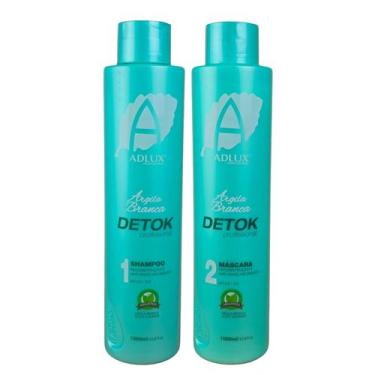 Imagem de Kit Adlux Argila Branca Detox Profissional Reconstrução 1L