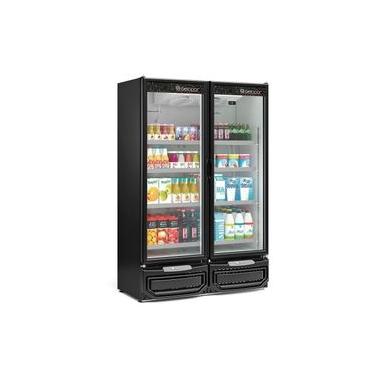 Imagem de Expositor Vertical 2 Portas GCVR950 Preto Gelopar 220V
